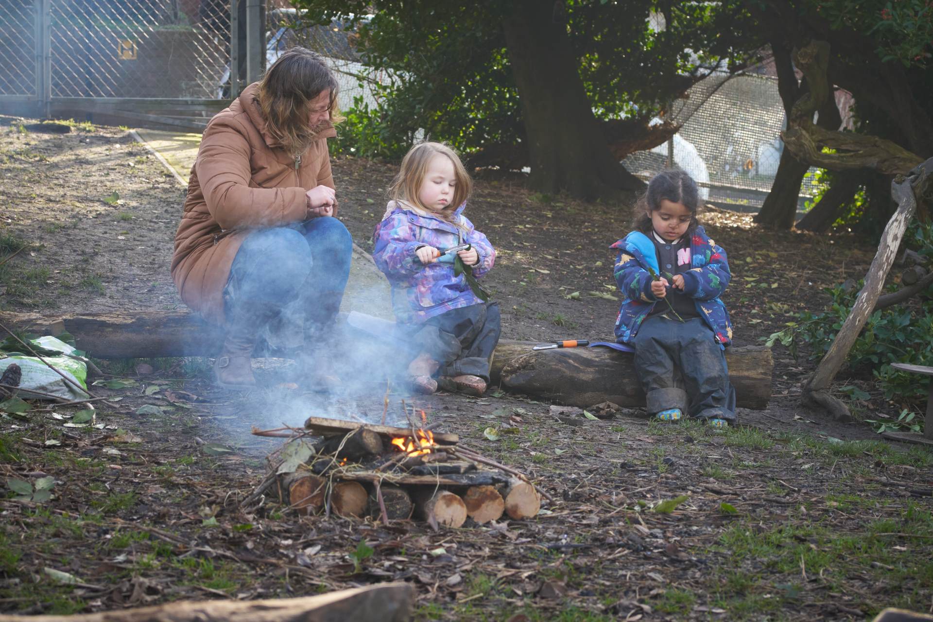 Forest school fire